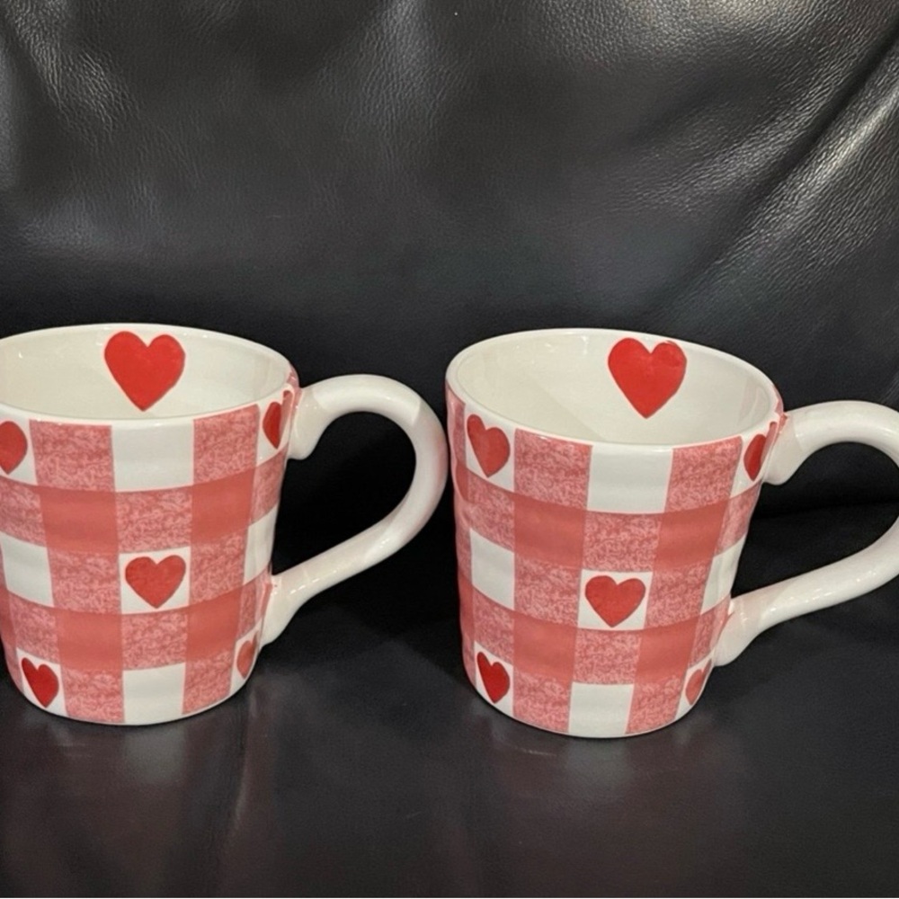 Valentines Maxcera Hearts Mugs, Set of 2 - Valentines Hearts Mugs Set of 2